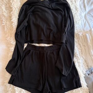 A&F Black Two-Piece Lounge Set